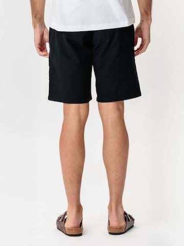 Regular Pantalon ' Linen Blend ' TEESHOPPEN en noir