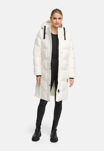 NAVAHOO Wintermantel in Wit: voorkant