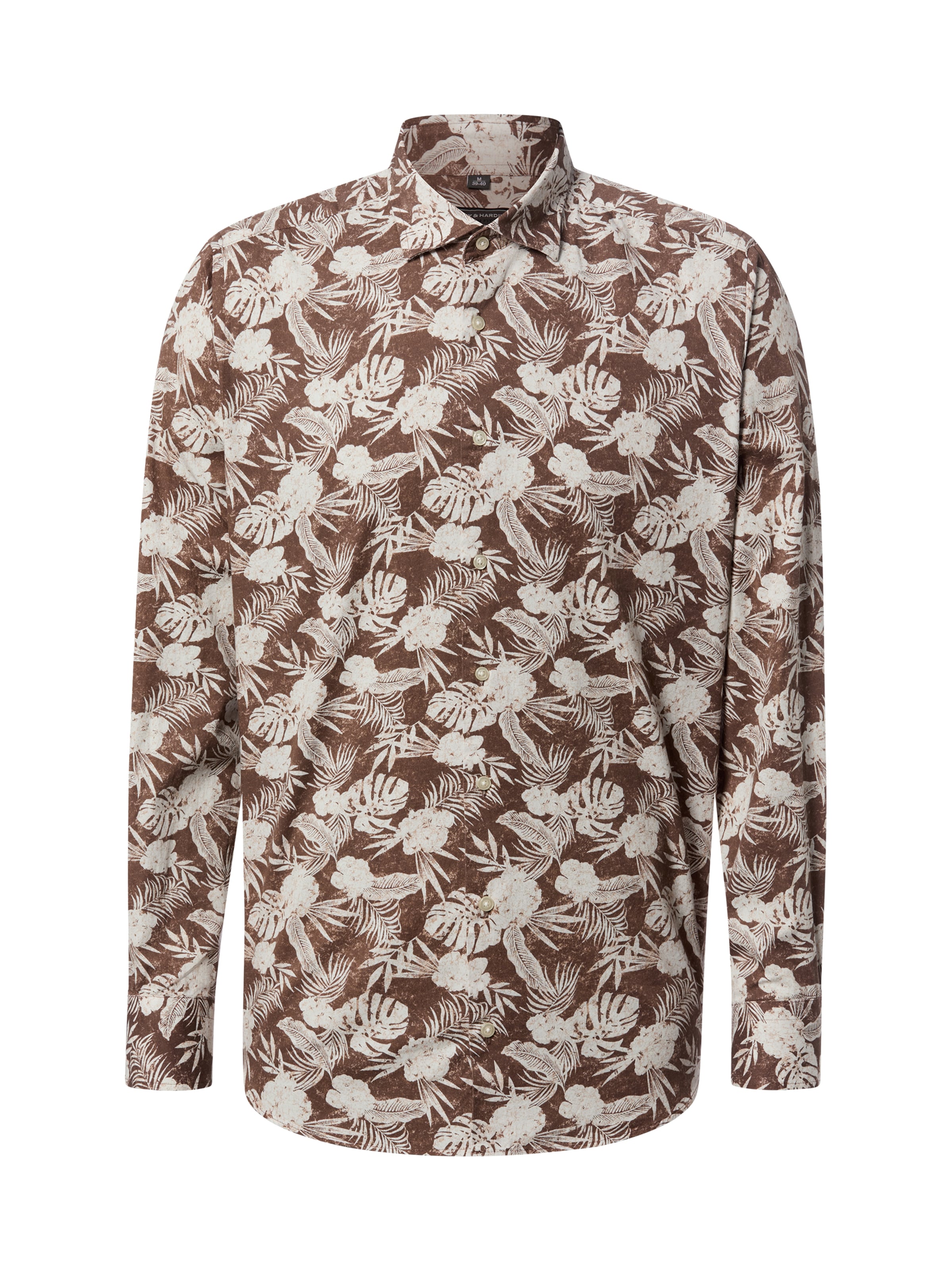 Finshley & Harding Regular fit Button Up Shirt in Brown: front