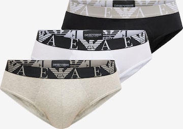 Slip de la Emporio Armani pe bej: față