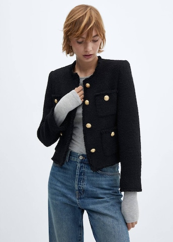 MANGO Knit Cardigan 'Wintour' in Black: front