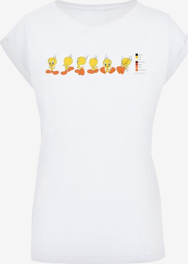 F4NT4STIC T-Shirt 'Looney Tunes Tweety Pie Colour Code' in mischfarben / weiß, Produktansicht