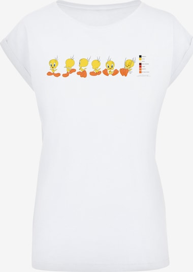 F4NT4STIC T-Shirt 'Looney Tunes Tweety Pie Colour Code' in mischfarben / weiß, Produktansicht
