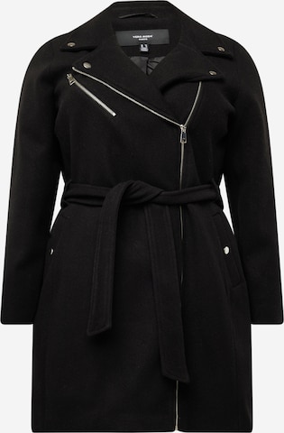 Manteau mi-saison 'POP' Vero Moda Curve en noir : devant