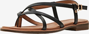 ESPRIT T-Bar Sandals in Black: front