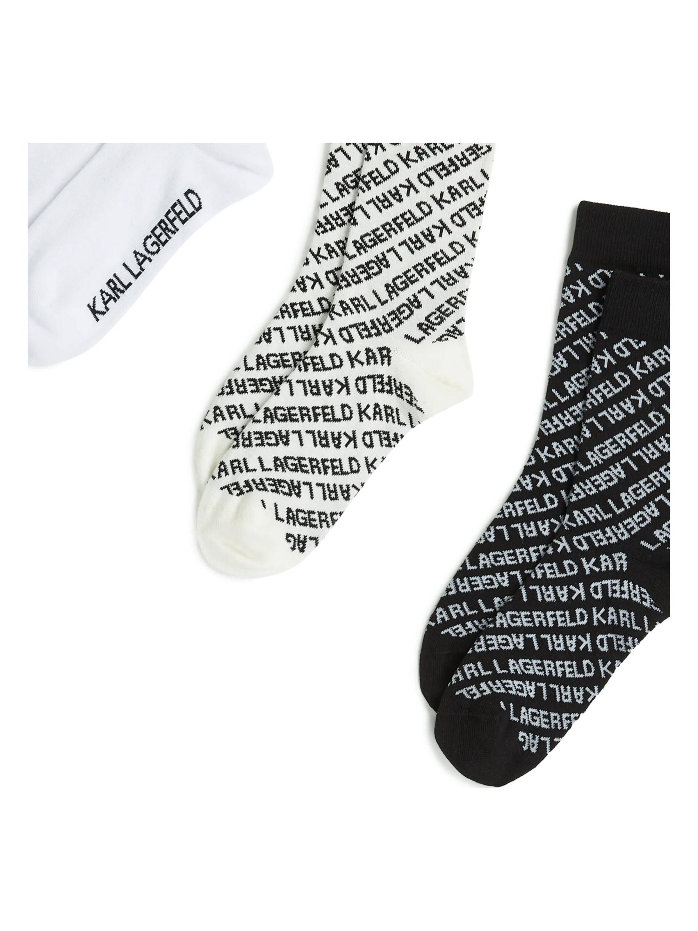 Șosete ' Socken mit Allover-Logo – 3er-Pack ' de la Karl Lagerfeld pe negru