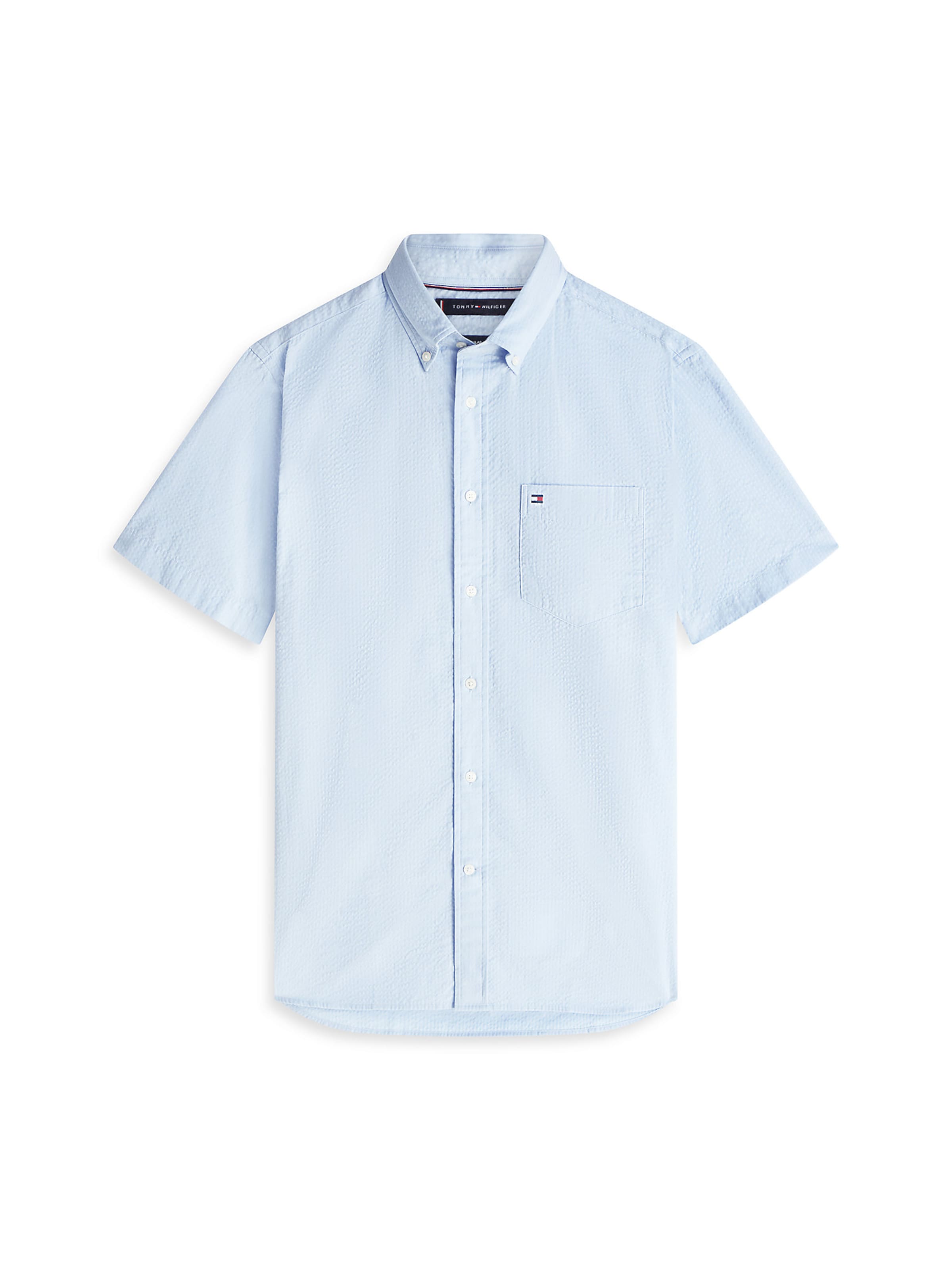 TOMMY HILFIGER Button Up Shirt in Blue: front