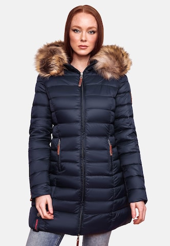 MARIKOO Winter Coat 'Rose' in Blue: front