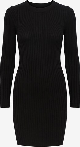 Pieces Petite Knitted dress 'Crista' in Black: front