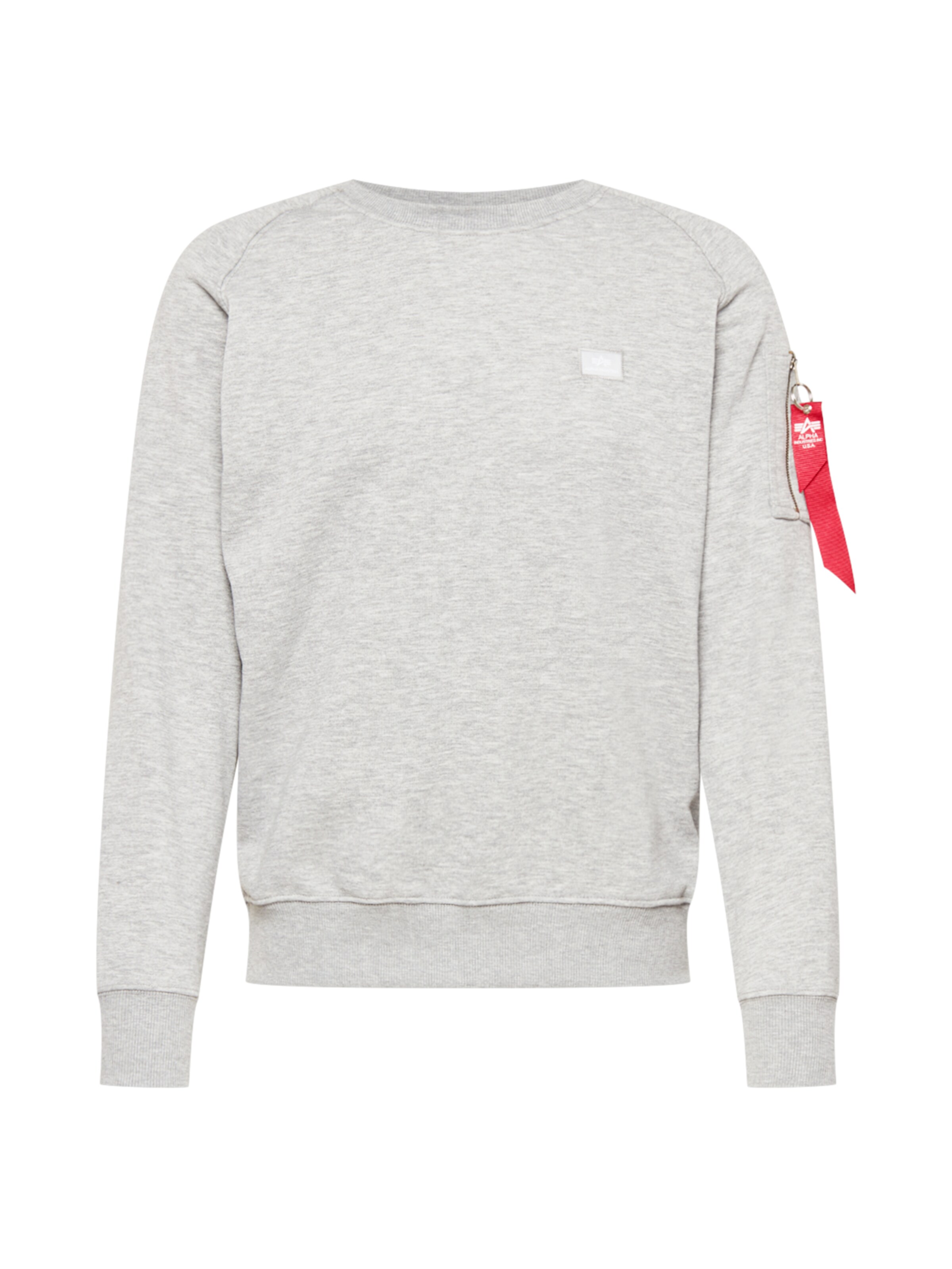 ALPHA INDUSTRIES Sweatshirt 'X-Fit' in Grijs: voorkant