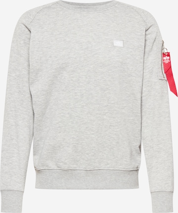 ALPHA INDUSTRIES Sweatshirt 'X-Fit' in Grijs: voorkant