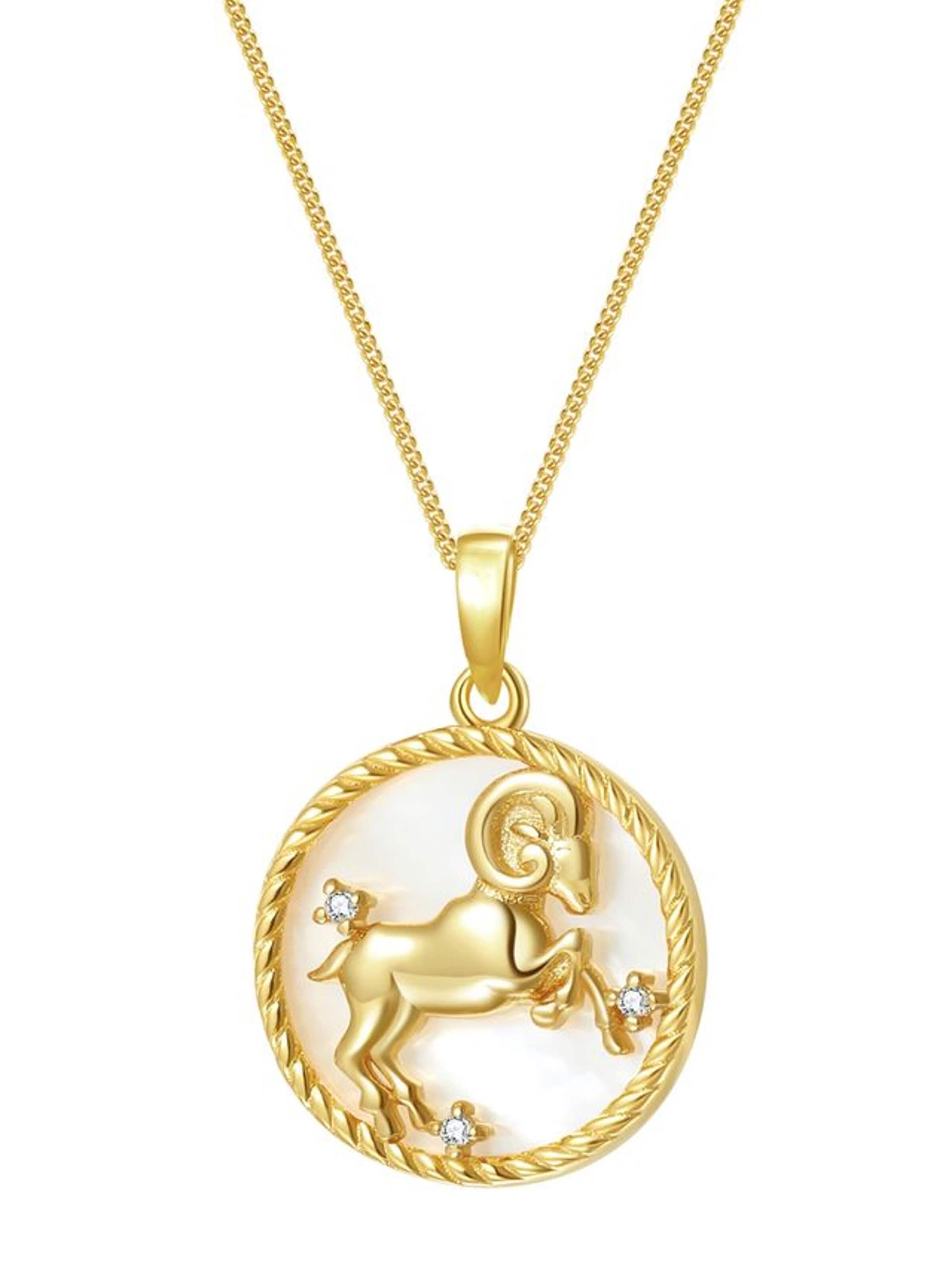 Hey Happiness Necklace 'Aries' in Gold: front
