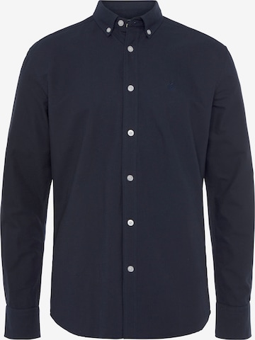 DELMAO Button Up Shirt in Blue: front