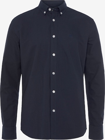 DELMAO Regular fit Button Up Shirt in Blue: front