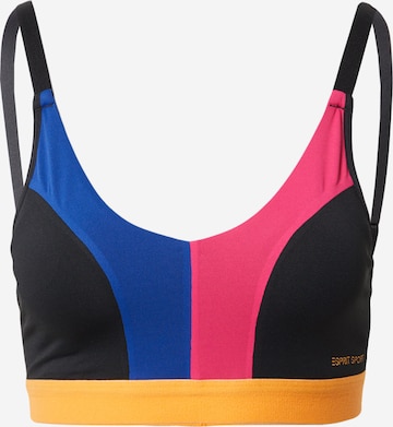 ESPRITT-shirt Sportski bikini gornji dio - crna boja: prednji dio