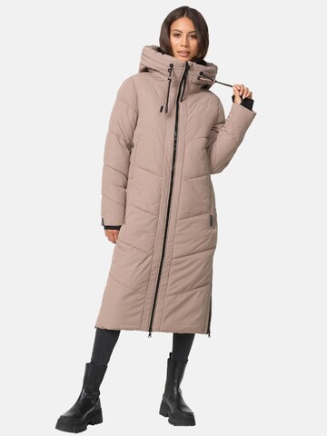 MARIKOO Winter Coat 'Nadaree XVI' in Brown: front