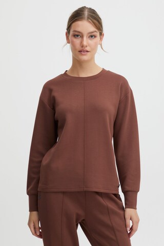 Oxmo Sweater 'Pea' in Brown: front