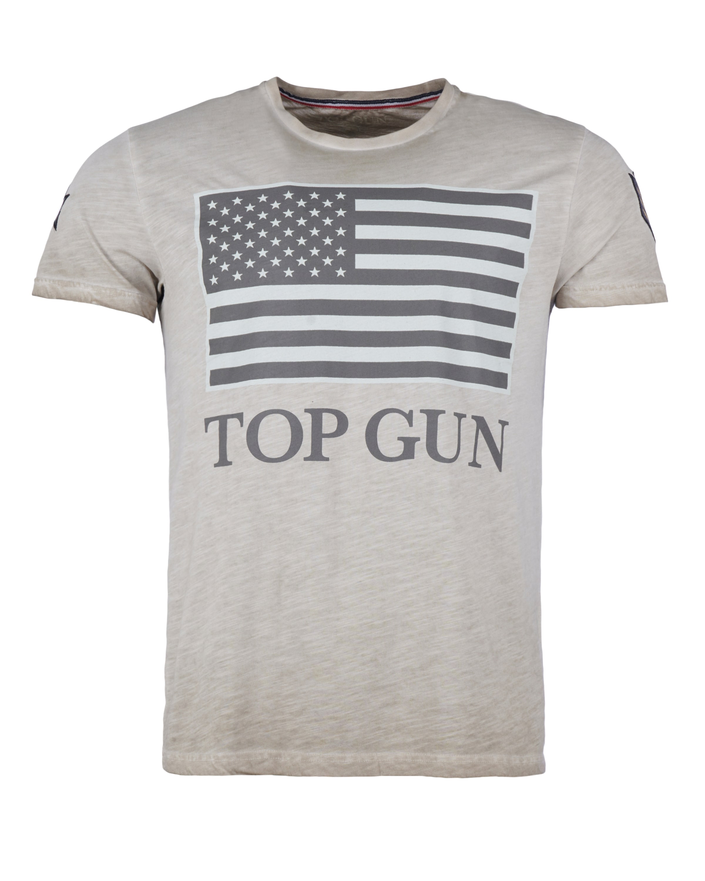 TOP GUN Shirt 'Search' in Beige: voorkant