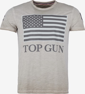 TOP GUN Shirt 'Search' in Beige: voorkant