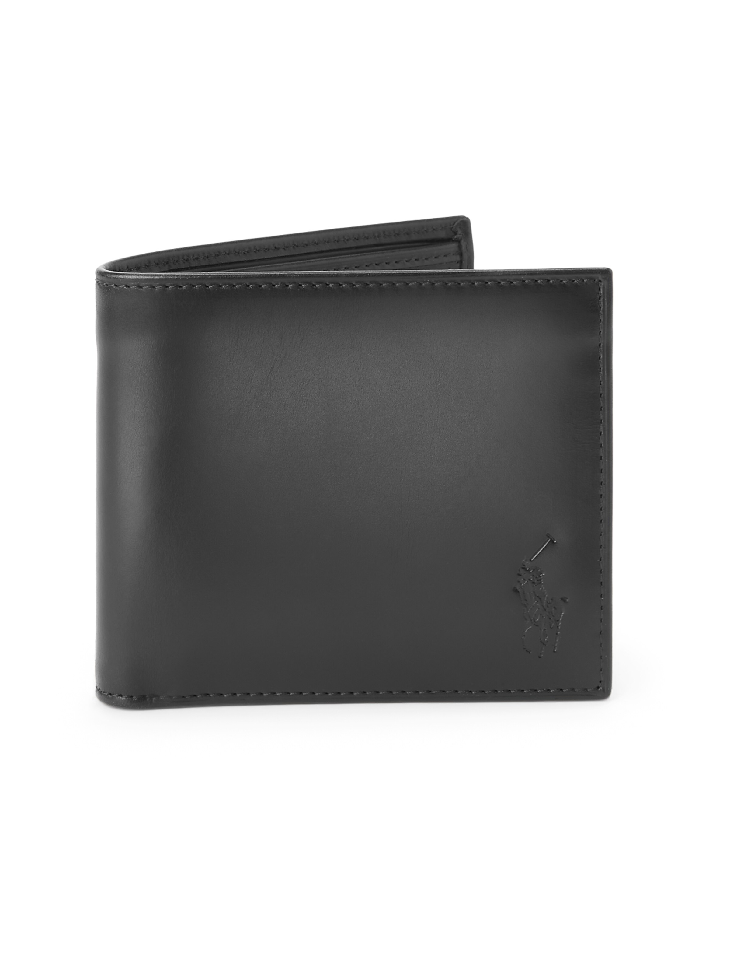 Porte-monnaies Polo Ralph Lauren en noir : devant