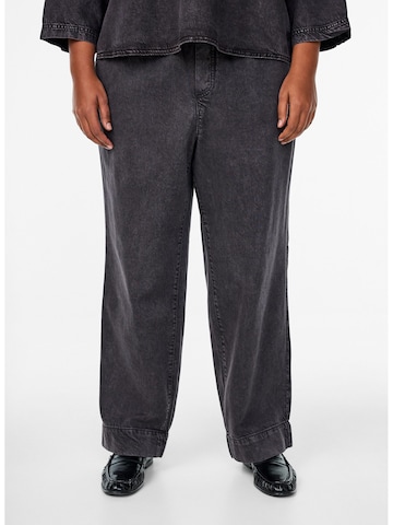 Zizzi Широки крачоли Дънки в сиво: отпред