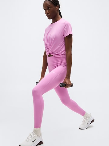 NIKE Skinny Športne hlače 'ONE' | roza barva