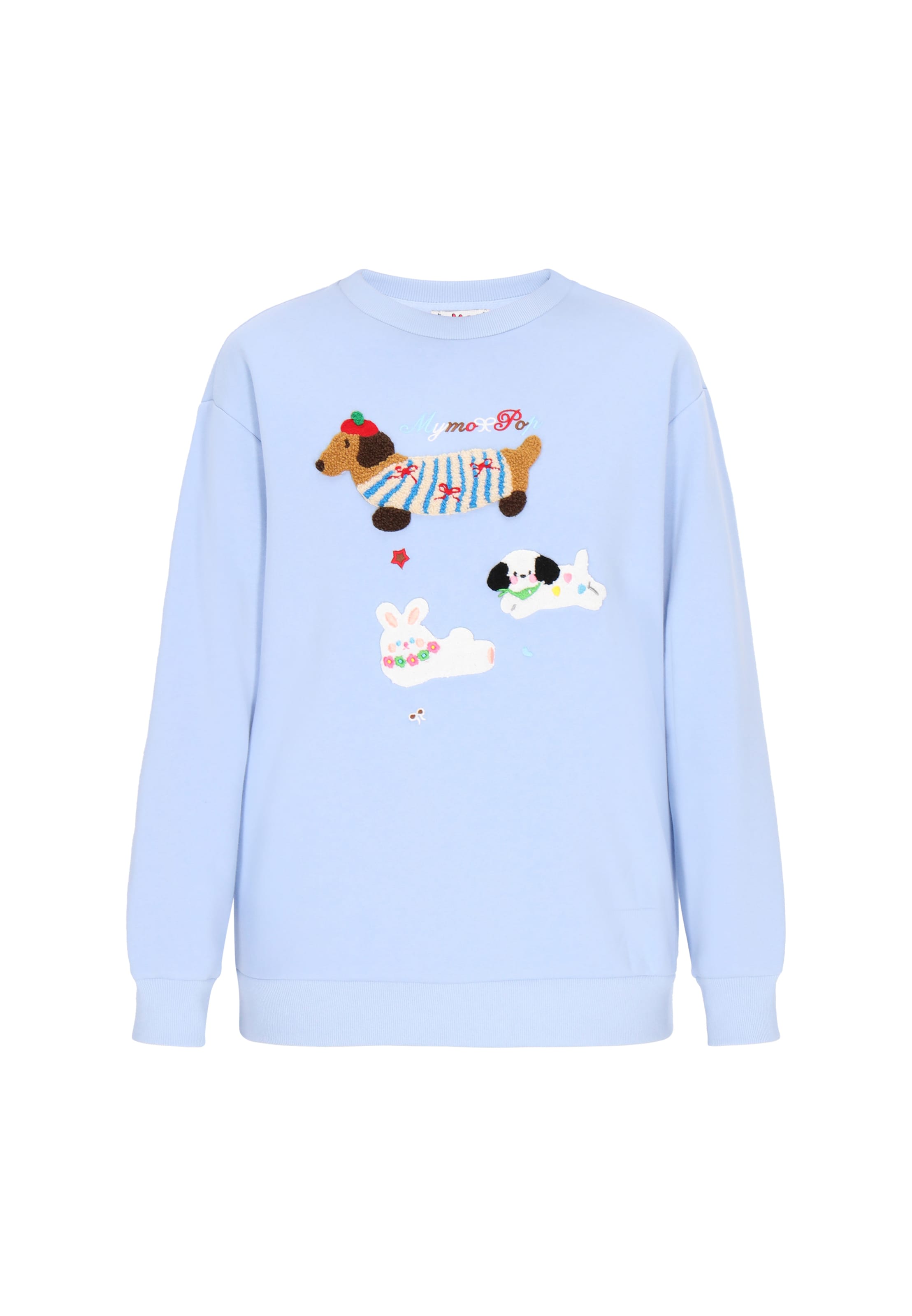 MYMO Sweatshirt 'Pop' in Blau: Vorderseite