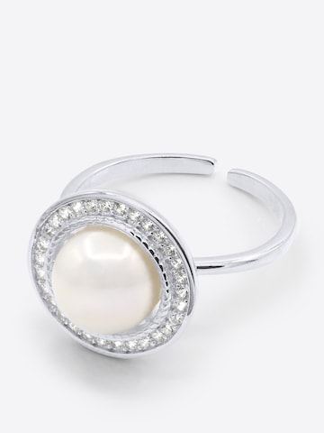 Ateliers Saint Germain - Anillo 'Megeve' en plata: frente
