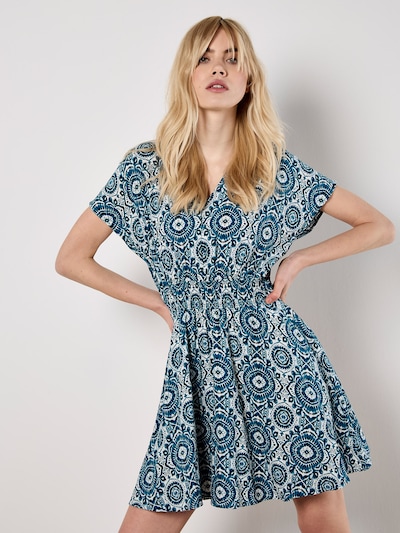 Apricot Robe ' ' en bleu, Vue avec produit