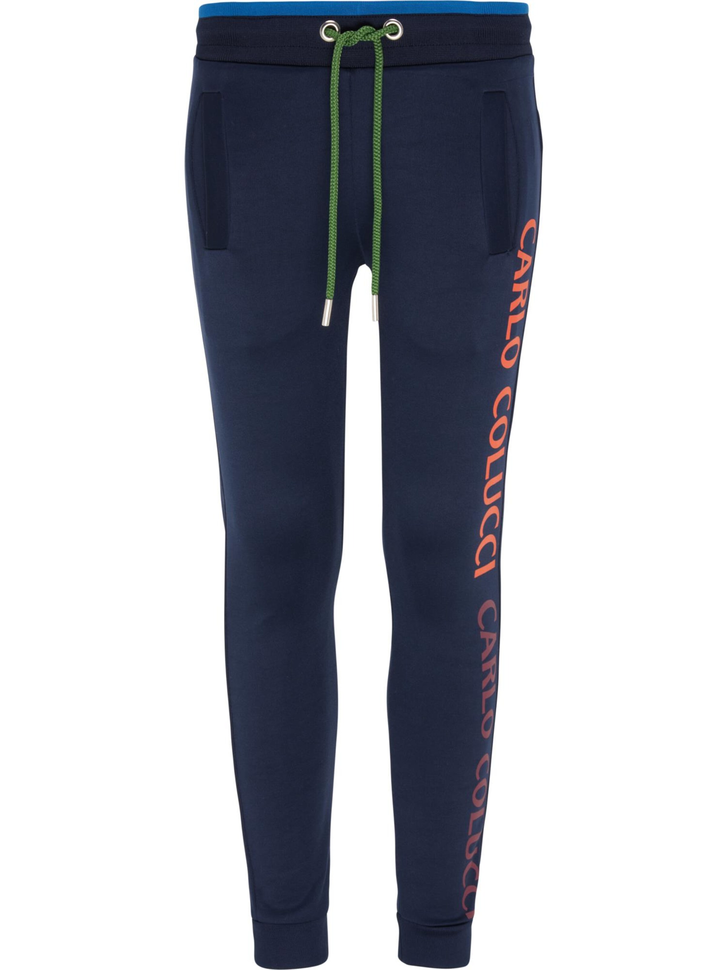 Carlo Colucci Regular Trousers ' Carito ' in Black: front