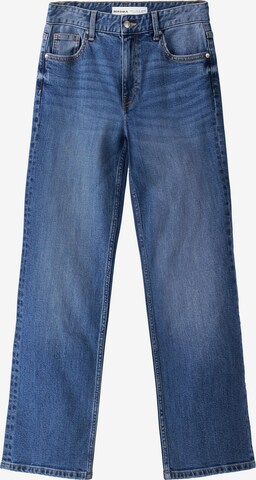 Bershka Regular Jeans in Blauw: voorkant