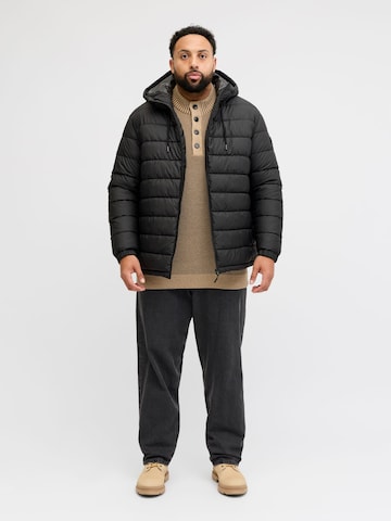 Jack & Jones Plus Vinterjakke i sort