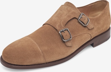 Henry Stevens Slip-ons ' Winston' in Beige: front