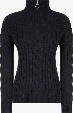 Basics and More Sweater in Black: front