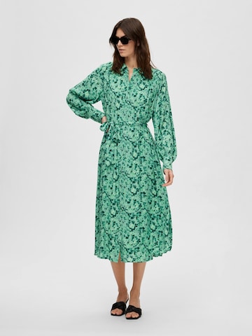 SELECTED FEMME Shirt Dress 'Walda' in Green