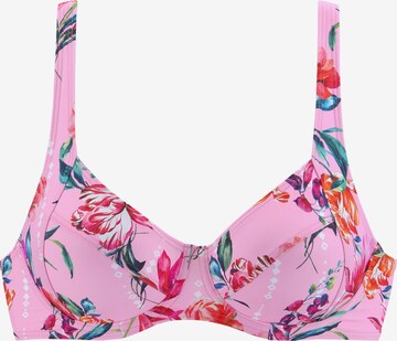 T-shirt Top per bikini di SUNSEEKER in rosa: frontale