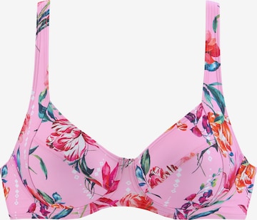 SUNSEEKER T-skjorte-BH Bikinitopp i rosa: forside