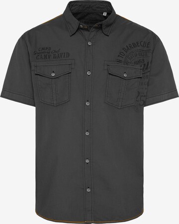 CAMP DAVID Regular fit Button Up Shirt in Grey: front