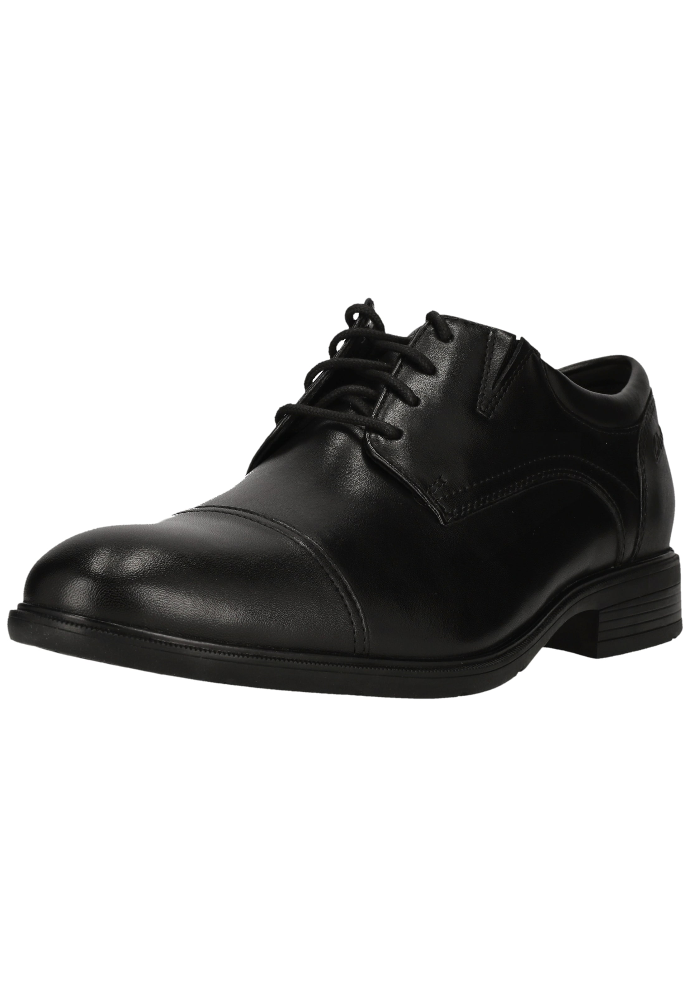 CLARKS Lace-up shoe 'Steadwell Cap' in Black: front