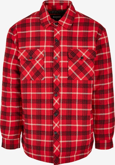 Urban Classics Prijelazna jakna u crvena / crna / vuneno bijela, Pregled proizvoda