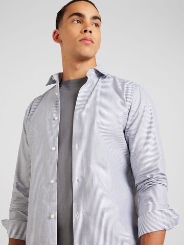 JACK & JONES Slim fit Button Up Shirt 'JPRBLAPARKER' in Blue
