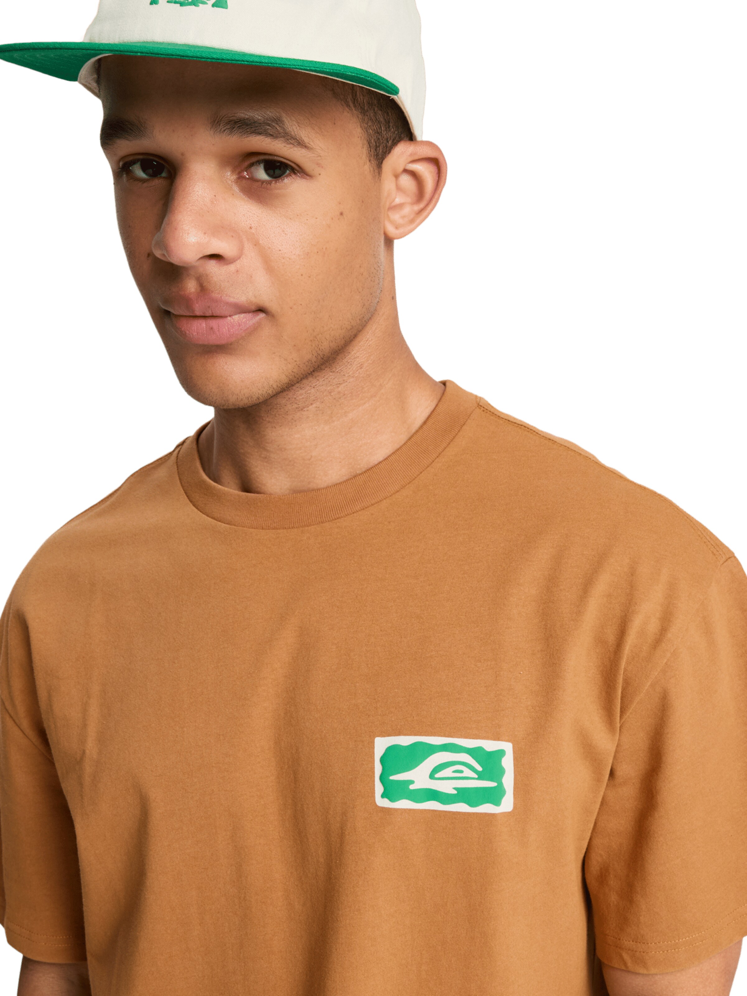 QUIKSILVER Performance Shirt 'Serenity Splash' in Brown