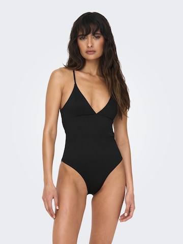 ONLY Triangle Swimsuit in Black: front
