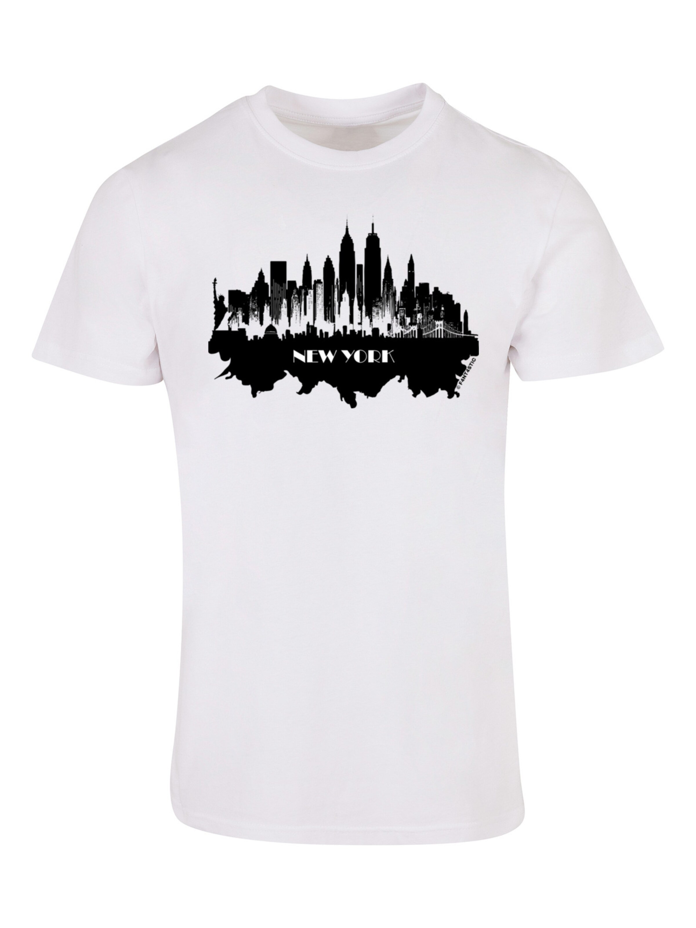 F4NT4STIC Shirt 'Cities Collection - New York skyline' in White: front