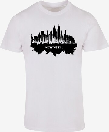 F4NT4STIC Shirt 'Cities Collection - New York skyline' in Wit: voorkant