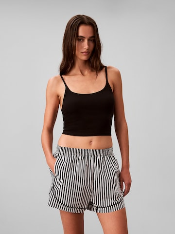 Calvin Klein Pajama Pants in White: front