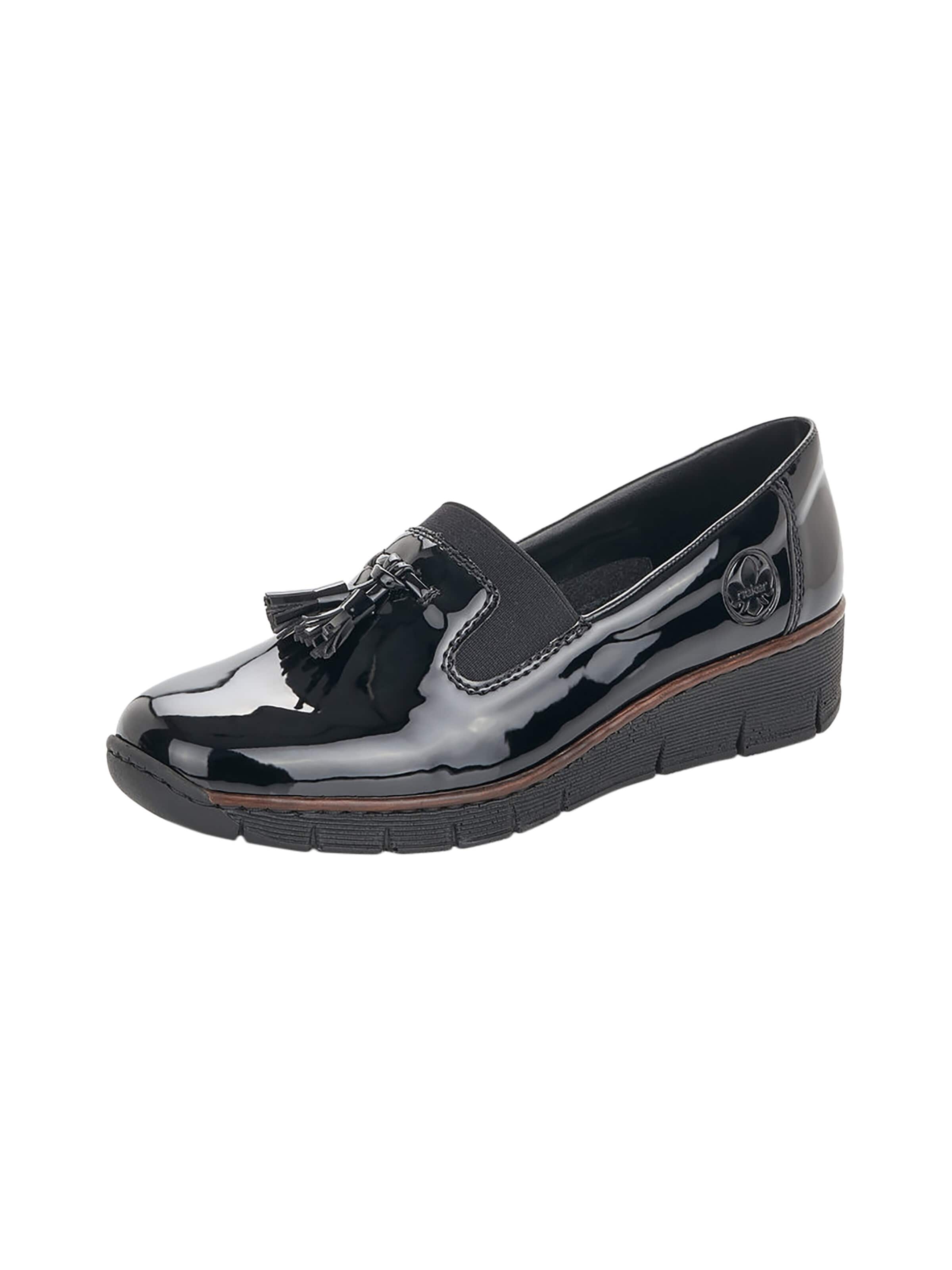 Slipper 'Softlack-Slipper' di Rieker in nero