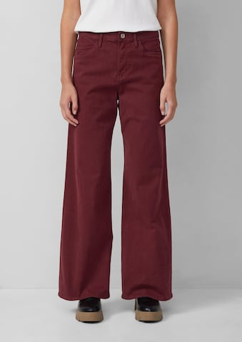 s.Oliver Wide leg Jeans 'Suri' in Rood: voorkant