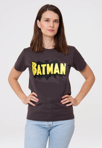 LOGOSHIRT Shirt 'Batman Wings' in Zwart: voorkant