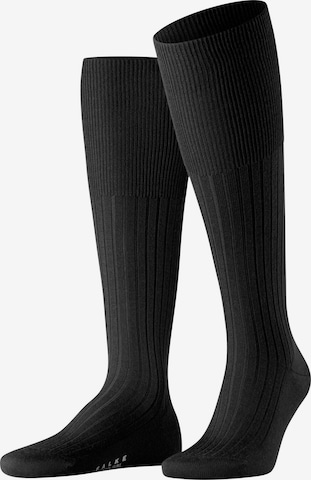 FALKE Knee High Socks 'Bristol Pure' in Black: front